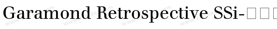 Garamond Retrospective SSi字体转换